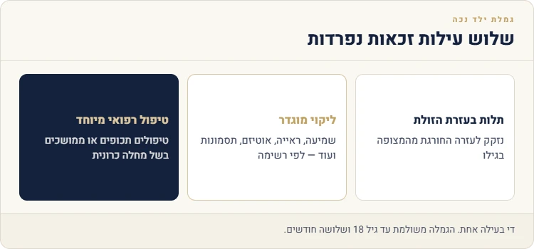 שלוש עילות זכאות לגמלת ילד נכה